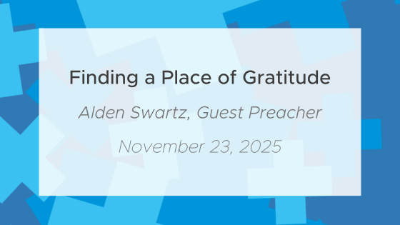 Finding a Place of Gratitude